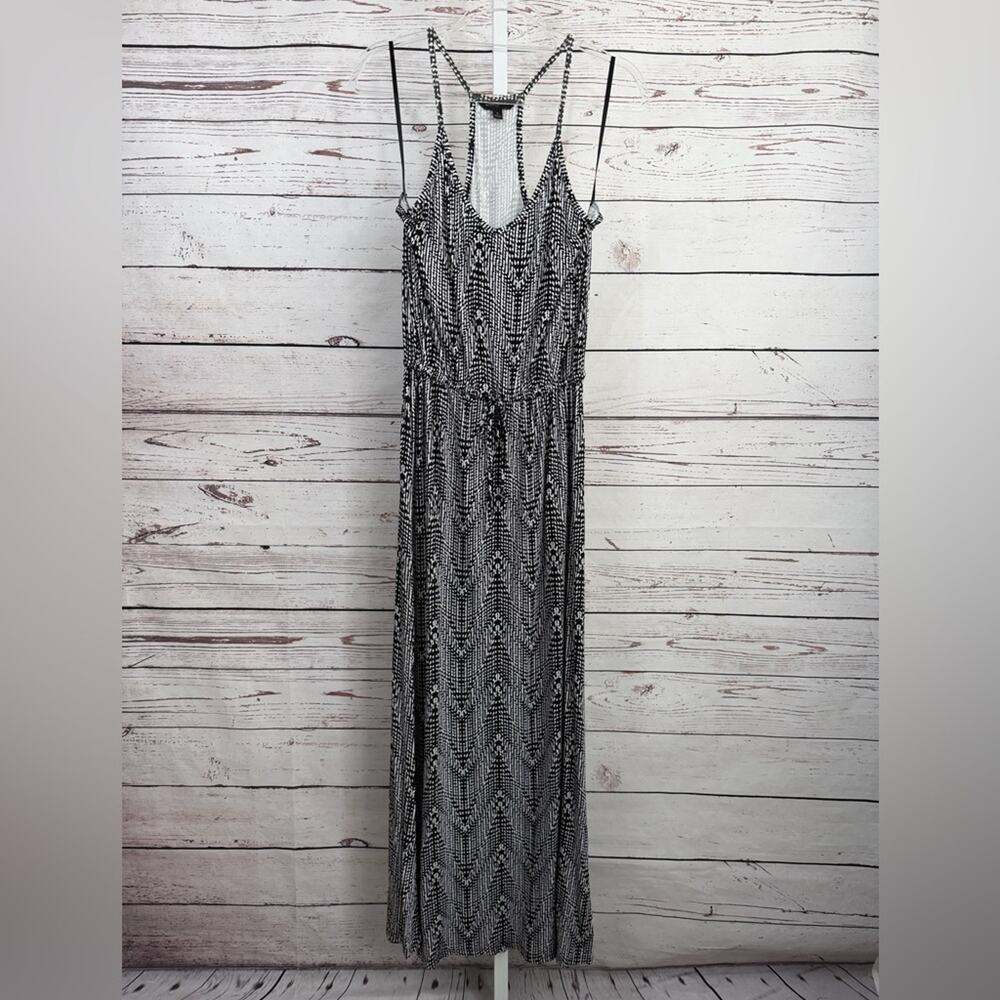 Banana Republic Black and White Patterned Maxi Dress Size Small